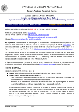 Guía de Matrícula - Facultad de Ciencias Matemáticas