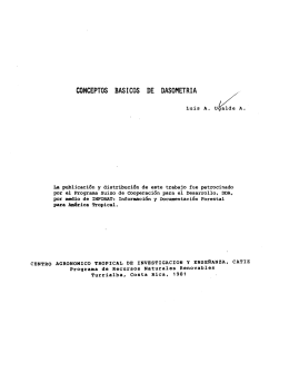 Page 1 CONCEPTOS BASICOS DE DASOMETRIA Luis A. Ujald e A