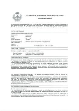 colegio oficial de ingenieros agrónomos de albacete diligencia de