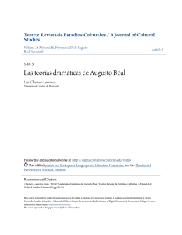 Las teorías dramáticas de Augusto Boal