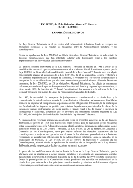 LEY 58/2003, de 17 de diciembre , General Tributaria (B.O.E. 18