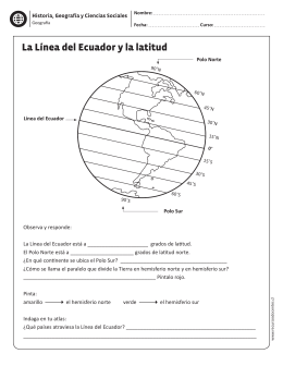 La Línea del Ecuador y la latitud