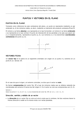 PUNTOS Y VECTORES EN EL PLANO