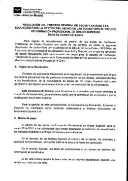 Resolución 23-12-2014 Gestión abono de las becas FP de GS