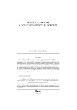 Movilidad social y comportamiento electoral. Echeverría Zabalza