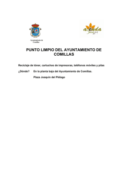 PUNTO LIMPIO DEL AYUNTAMIENTO DE COMILLAS