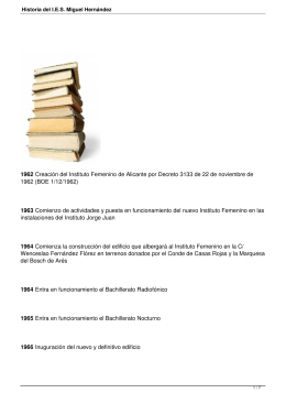 Historia del I.E.S. Miguel Hernández
