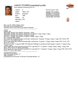 LANCE STORRS basketball profile