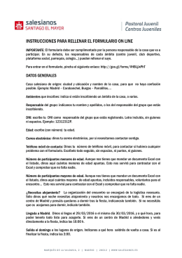 Instrucciones para rellenar el formulario
