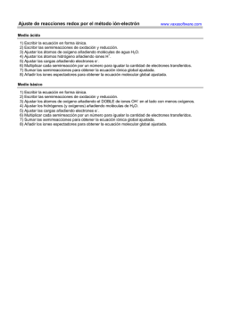 Ajuste de reacciones Redox por el método ión