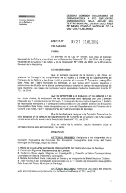 Rex Evaluadores convocatoria sala Arrau 2016