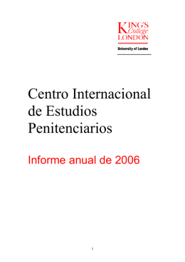 CENTRO DE ESTUDIOS PENITENCIARIOS (informe anual 2006)