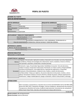 Jefe de Departamento de Enfermería