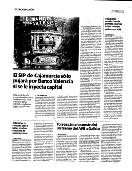pujará por Banco Valencia si se le inyecta capital