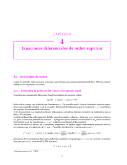 Ecuaciones diferenciales de orden superior - Canek