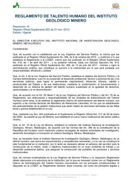 Reglamento de Talento Humano