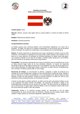 República de Austria Notas sobre Ceremonial y Protocolo1