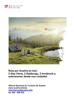 Ruta por Austria en tren: 2 días Viena, 2 Salzburgo, 2 Innsbruck y