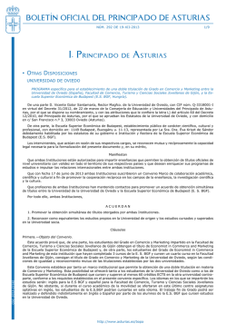 Programa específico para el establecimiento de una doble