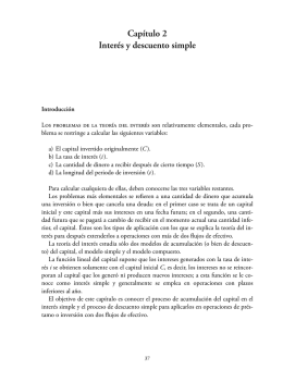 Capítulo 2 Interés y descuento simple