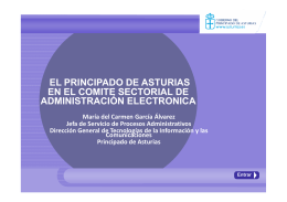 EL PRINCIPADO DE ASTURIAS EN EL COMITE SECTORIAL DE