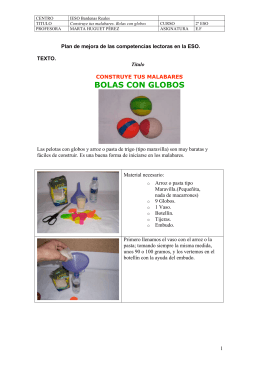 P/Construye tus malabares Bolas con globos+