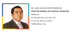 DR. JUAN CARLOS FLORES RODRÍGUEZ DIRECTOR GENERAL