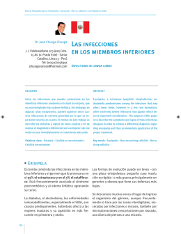 LAS INFECCIONES EN LOS mIEmbROS INFERIORES