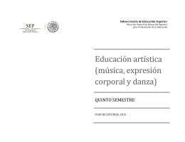 Educación artística (música, expresión corporal y danza)