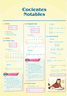 Page 1 COCientes Notables 1. FORMA 2.2. Segundo Caso Ejemplo