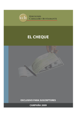 el cheque - Informativo Caballero Bustamante