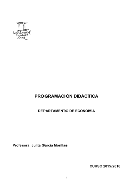 programación didáctica - Ministerio de Educación, Cultura y Deporte