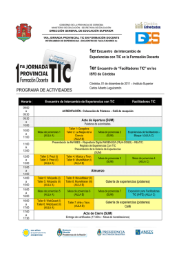 programa de actividades - Dirección General de Educación Superior