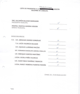 Page 1 NG. SALoMóN sALAzAR BARRAGáN PRESIDENTE