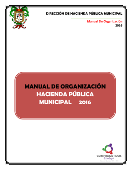 manual de organización hacienda pública municipal 2016