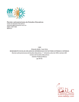 Rendimiento escolar. Influencias diferenciales de factores externos