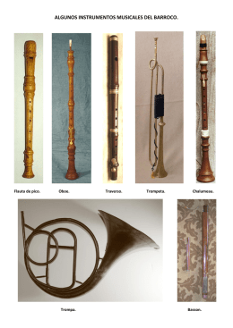 ALGUNOS INSTRUMENTOS MUSICALES DEL BARROCO