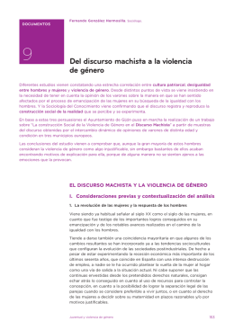 Del discurso machista a la violencia de género