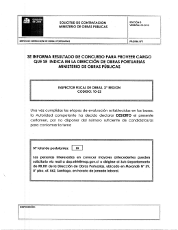 SER\IZICIÓ: DIRECCIÓN DE OBRAS PORTUARIAS