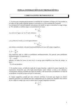 TEMA 6: INTERACCIÓN ELECTROMAGNÉTICA