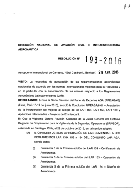 Res Nº 193-016 de 28 de abril de 2016 Adopción de los LARs 139