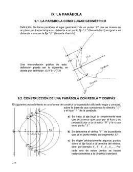 IX. LA PARÁBOLA