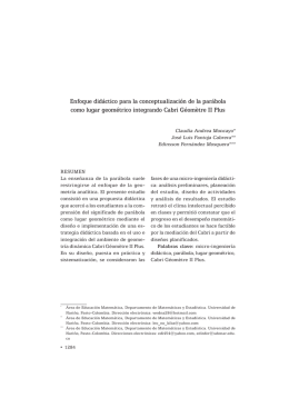 Enfoque didáctico para la conceptualización de la parábola