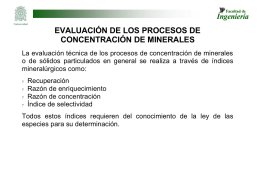 concentración por gravedad