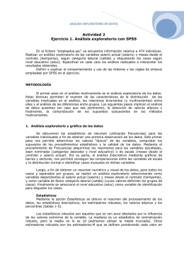 Actividad 2 Ejercicio 1. Análisis exploratorio con SPSS
