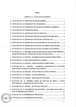 A. CATÁLOGO NO. 01: CÓDIGO DE TIPO DE DOCUMENTO 2