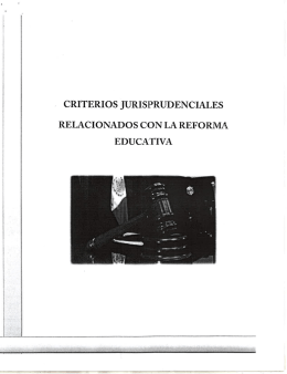 criterios jurisprudenciales relacionados con la reforma educativa