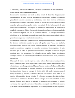 4. Funciones y curvas extraordinarias, o un paseo por un museo de