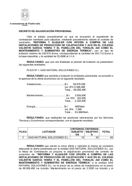 Ayuntamiento de Ponferrada DECRETO DE ADJUDICACIÓN