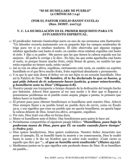 “SI SE HUMILLARE MI PUEBLO” (2 CRÓNICAS 7:14) (POR EL